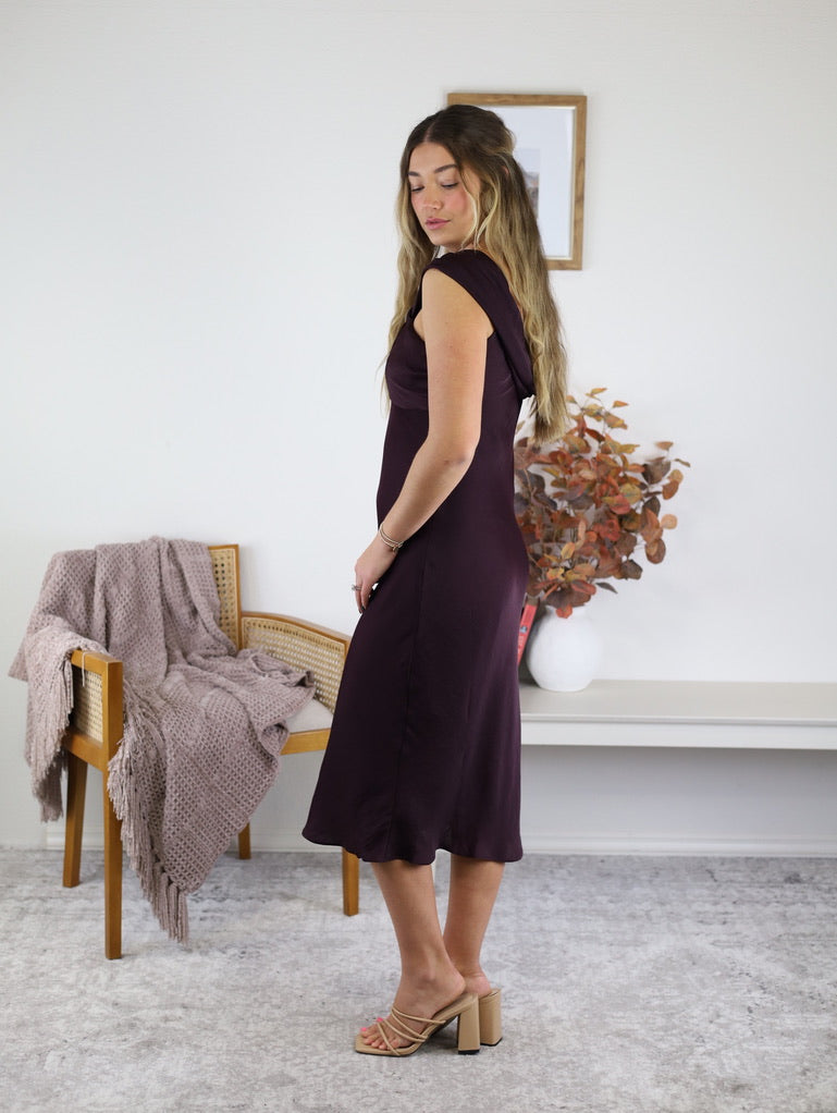 Bobbi Drape Back Midi Dress