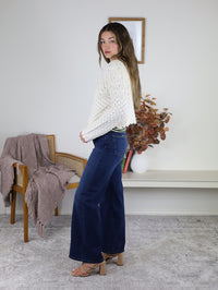 Inez Pointelle Knit Cardigan