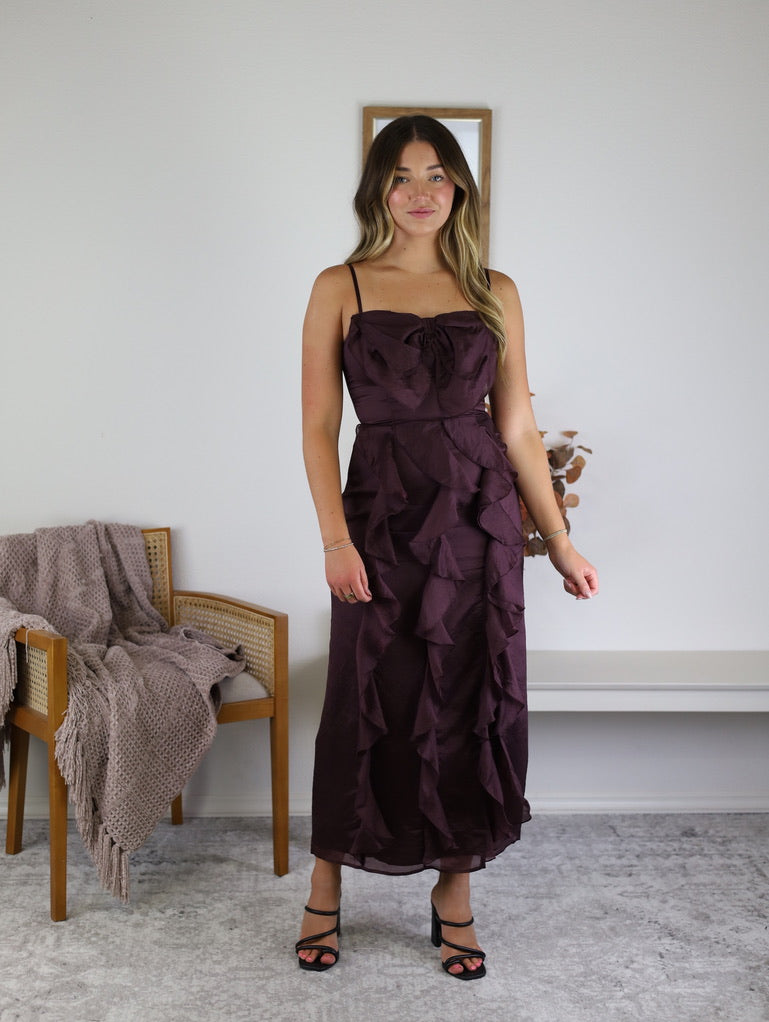 Quin  Ruffle Midi Dress