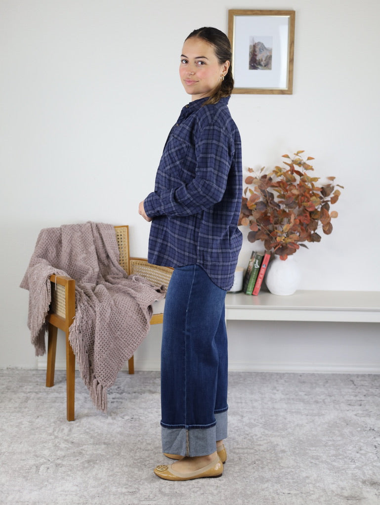 Denver Oversized Flannel Shirt - Final Sale