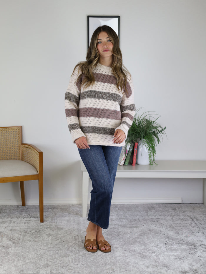 Nattie Chunky Crochet Sweater