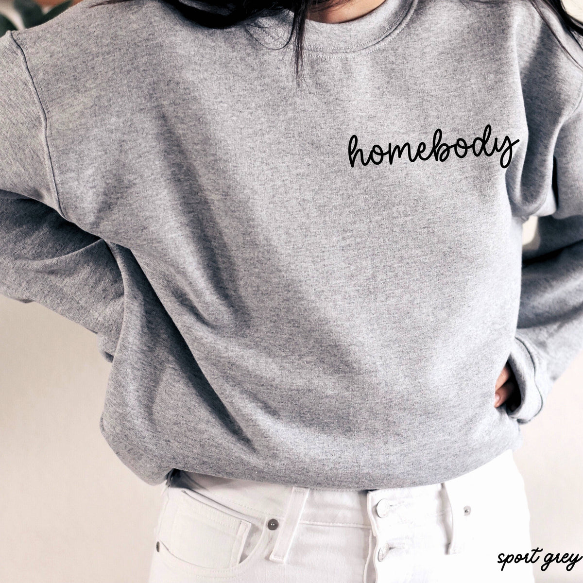 Chloe Vs Tank - Homebody Cursive Sweatshirt *6 Colors (S-3X): Large / Sand