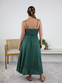 Beatrice Shirred Bodice Midi Dress