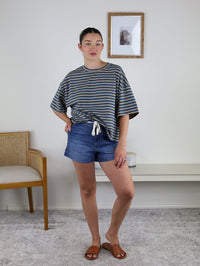 Randi Oversized Stripe Boyfriend Tee