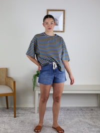 Randi Oversized Stripe Boyfriend Tee