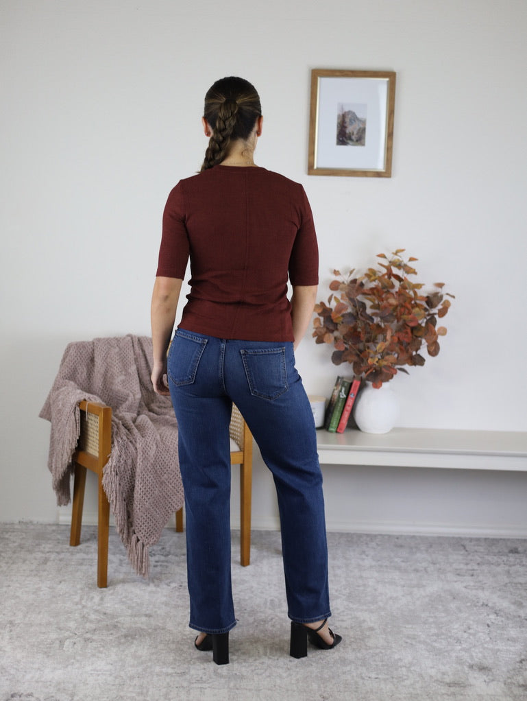 Crew Short Sleeve Basic Top