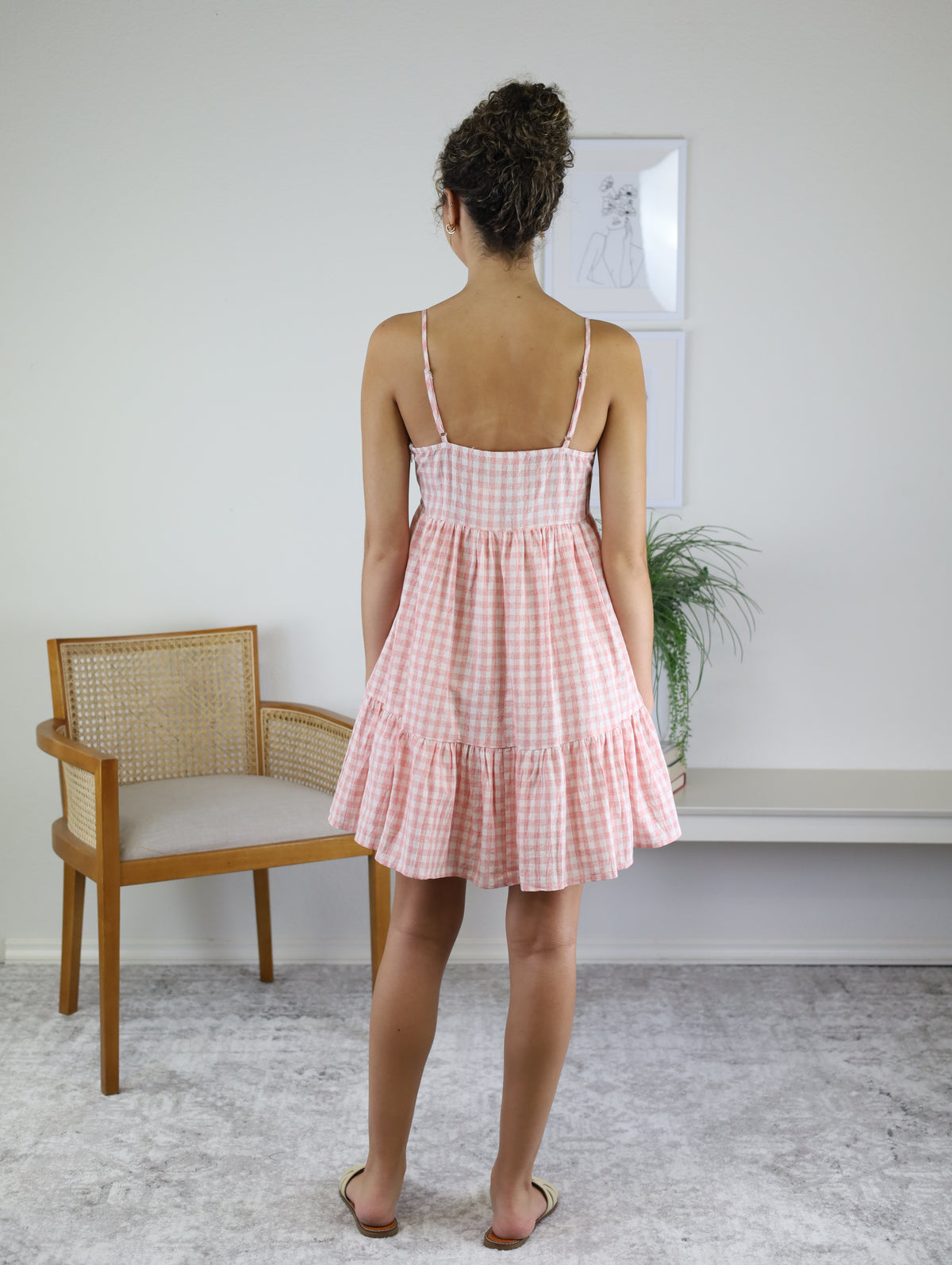 Coralanne Gingham Mini Dress