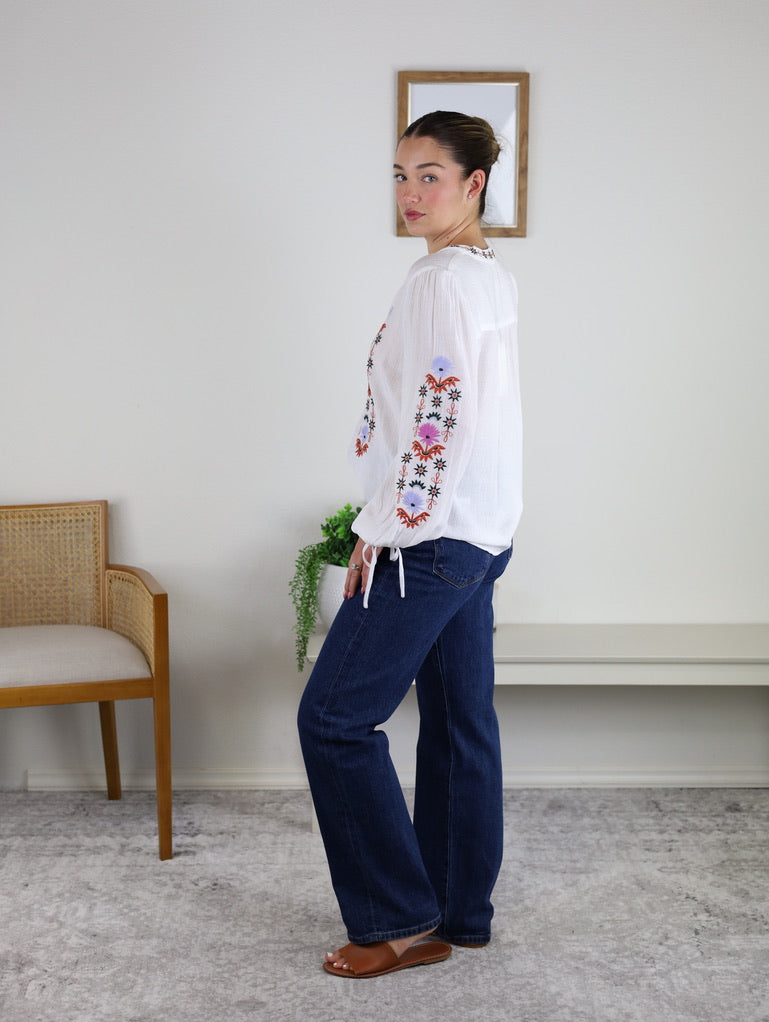 Rita Vintage Embroidered Blouse