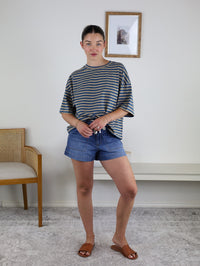 Randi Oversized Stripe Boyfriend Tee