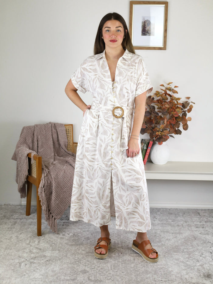 Seashore Belted Midi Dress