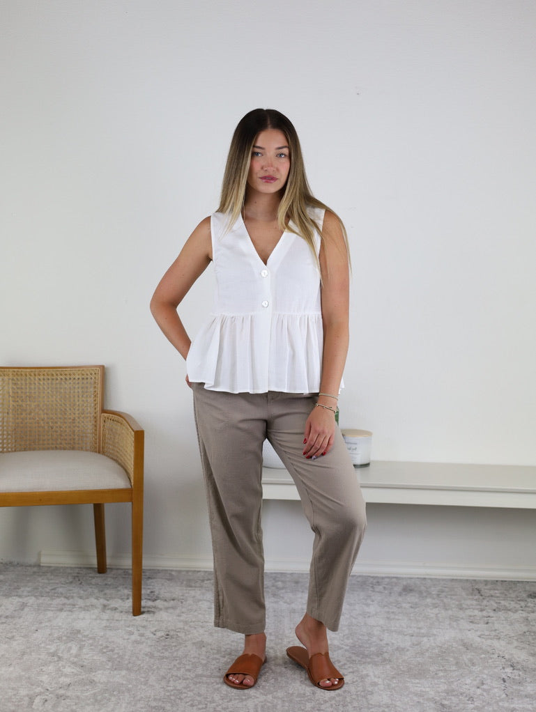 Sadie Crochet Detail Side Pant