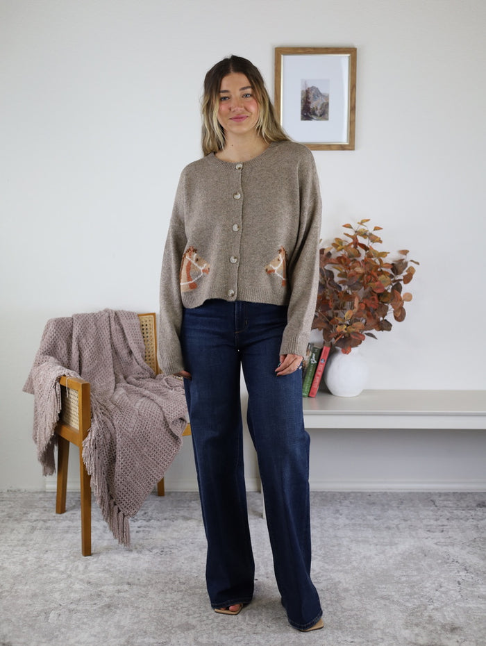 Western Horse Cardigan - Final Sale