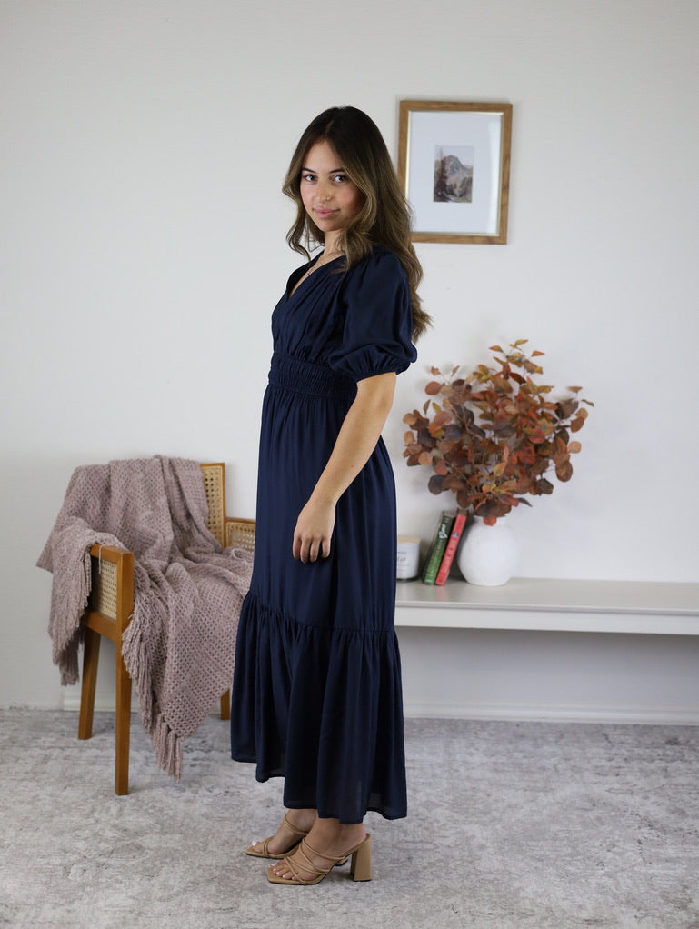 Midnight Garden Midi Dress