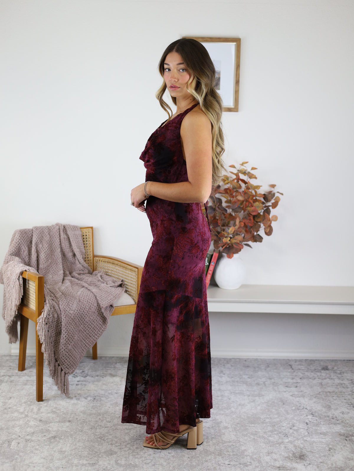 Take Me Away Halter Maxi Dress