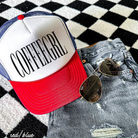Chloe Vs Tank - CoffeeGrl Trucker Hat *10 Colors: Brown/Tan