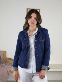 Melba Cotton Fleece Trucker Jacket