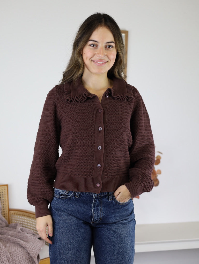 Lucinda Ruffle Collar Cardigan