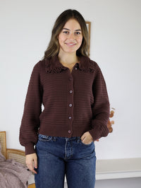 Lucinda Ruffle Collar Cardigan