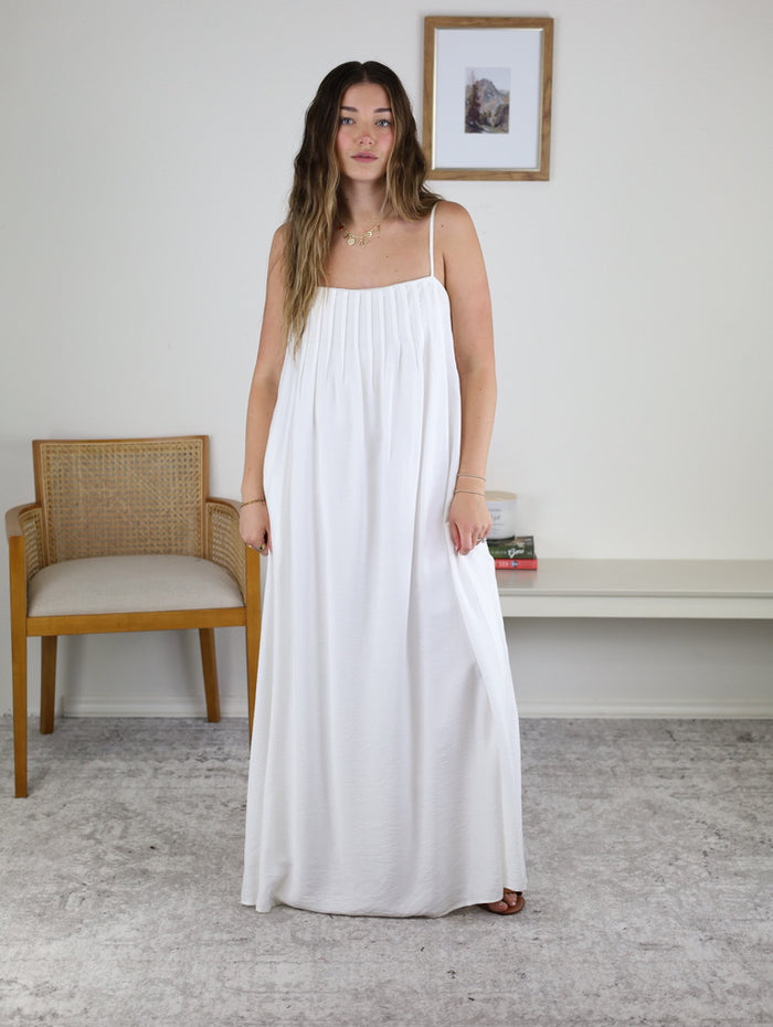 Pencie Pleated Maxi Dress