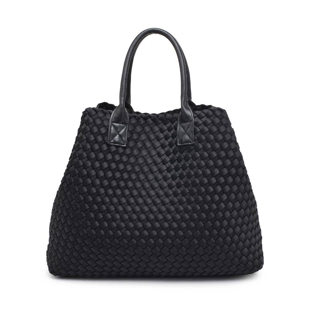 Ithaca Woven Neoprene Tote: Black