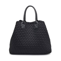 Ithaca Woven Neoprene Tote: Black
