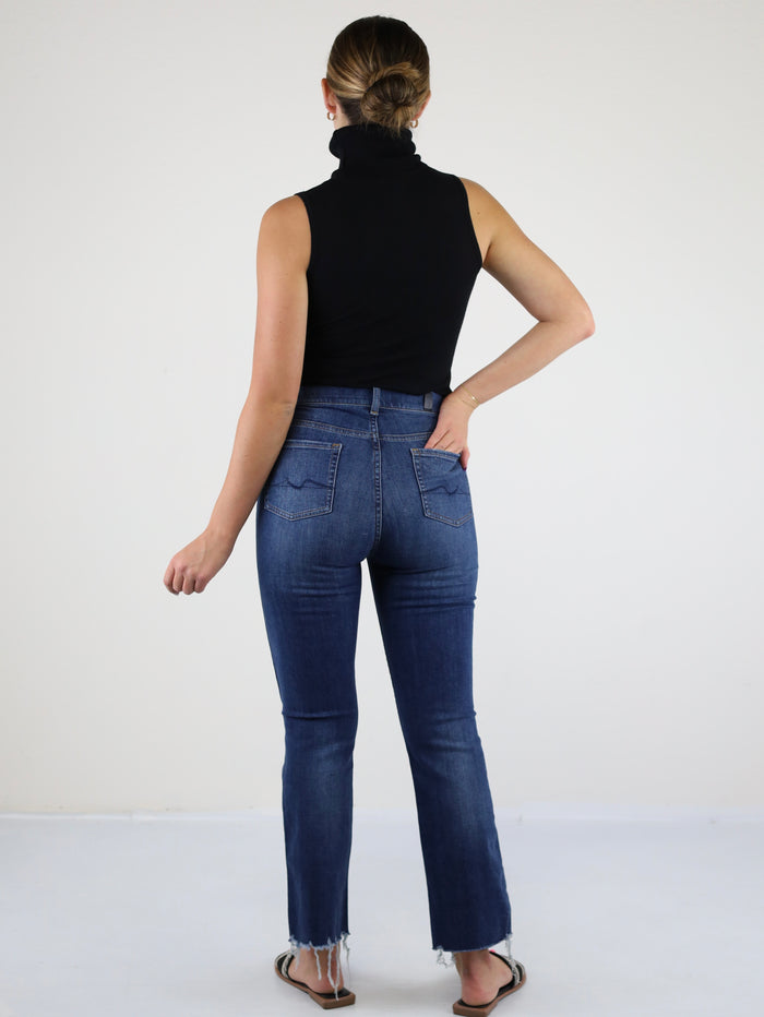 Madalyn Sleeveless Mock-Neck Knitted Bodysuit-Black