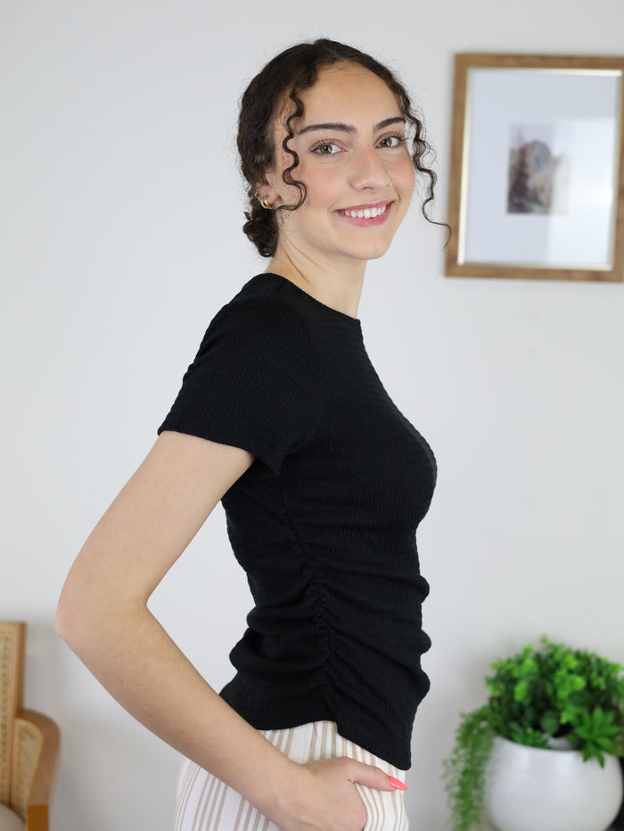 Roe Jersey Ruched Side Top