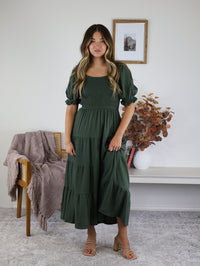 Fame Smocked Midi Dress