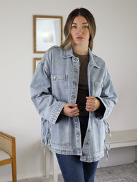 Wisteria Side Tie Denim Jacket