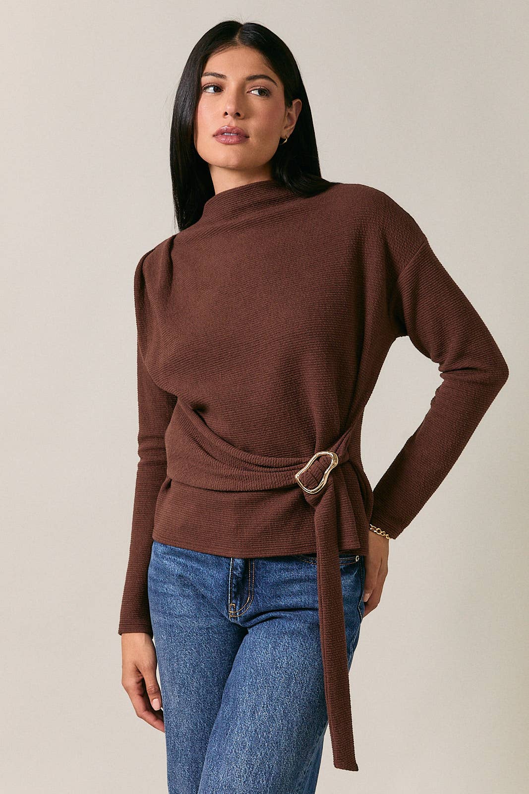 Sarper Mock Neck w/Belt