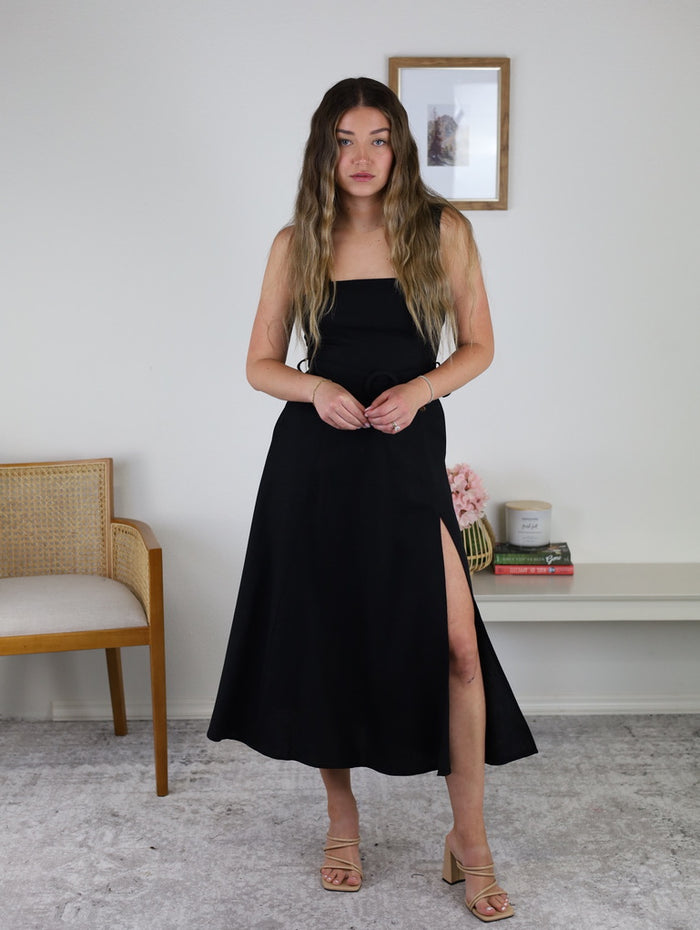 Yasmin Midi Dress - Black