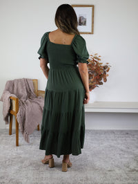 Fame Smocked Midi Dress