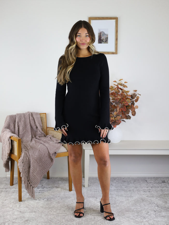 Mack Ruffle Hem Mini Dress