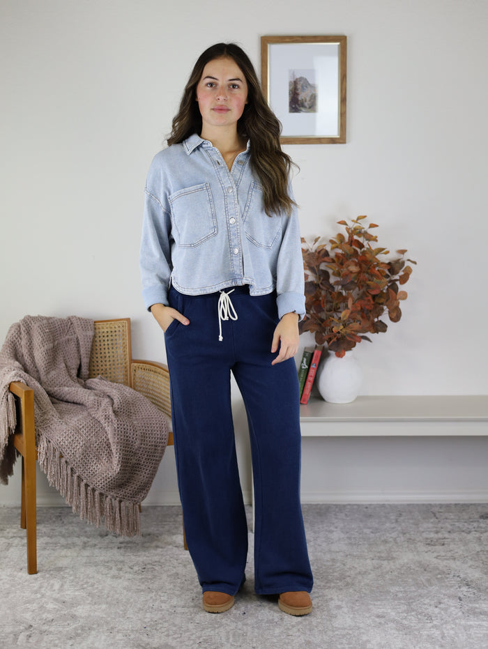 Z Supply - All Day Cropped Knit Denim Jacket - Final Sale