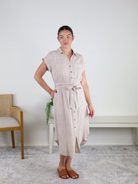 Whitney Striped Midi Dress