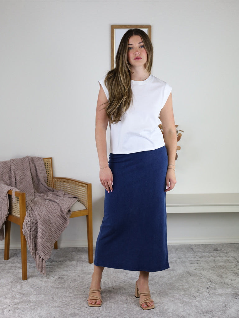 Z Supply - Gail Jersey Denim Midi Skirt
