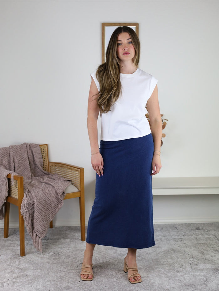 Z Supply - Gail Jersey Denim Midi Skirt
