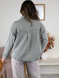 Wendy Garment Dyed Knit Denim Shacket