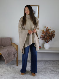 Estelle Poncho Turtle Neck Sweater