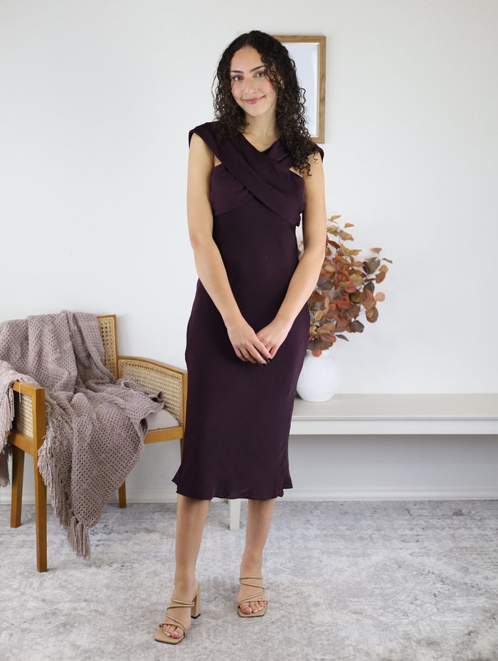 Bobbi Drape Back Midi Dress