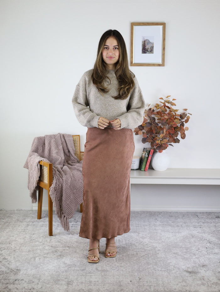 Nash Midi Skirt - Brown