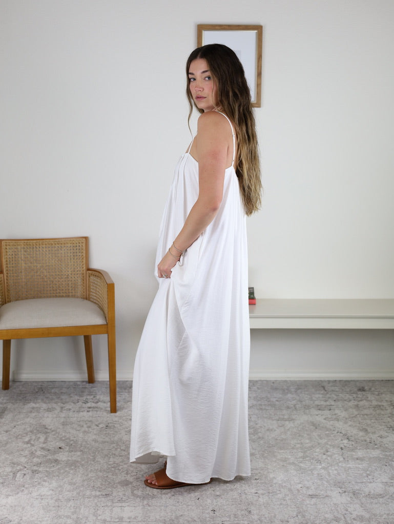Pencie Pleated Maxi Dress