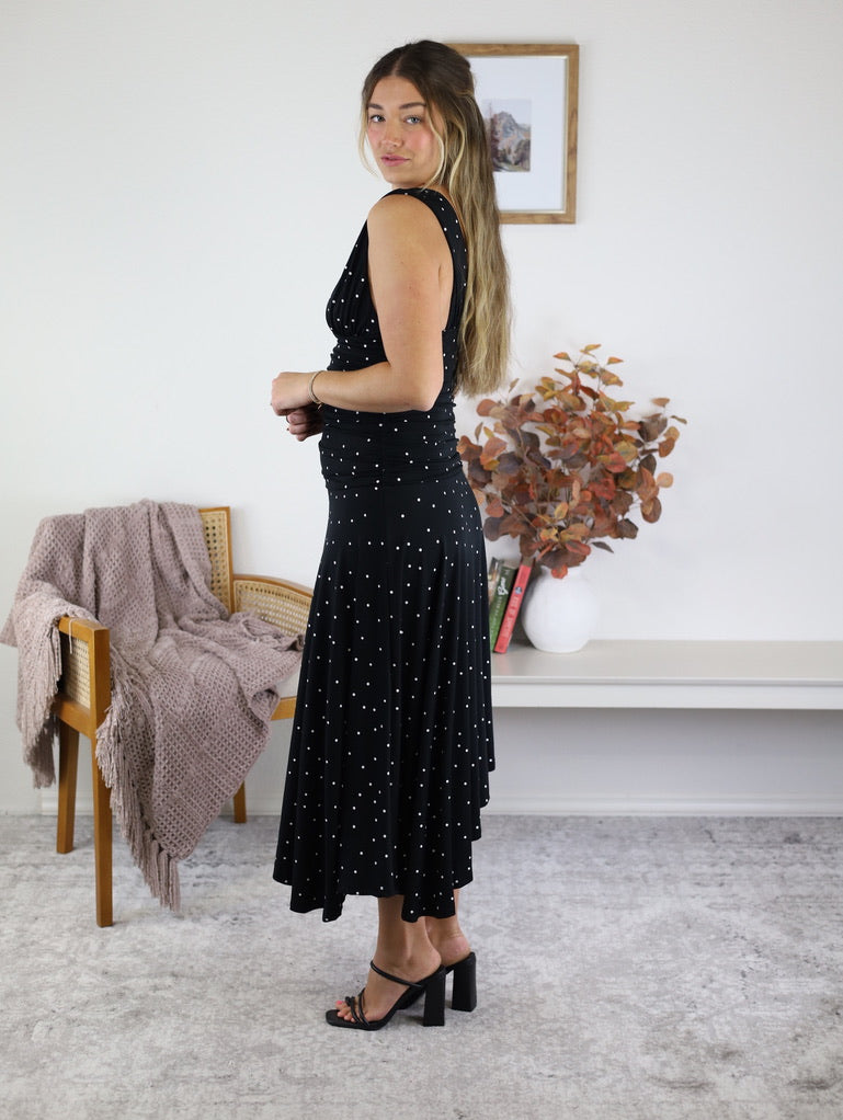 Liza Polka Dot Midi Dress