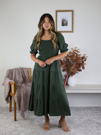 Fame Smocked Midi Dress