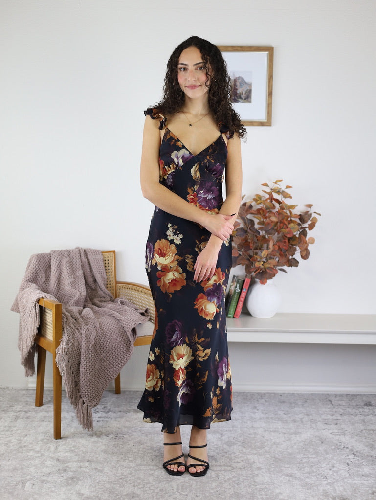 Nightfall Floral Midi Dress
