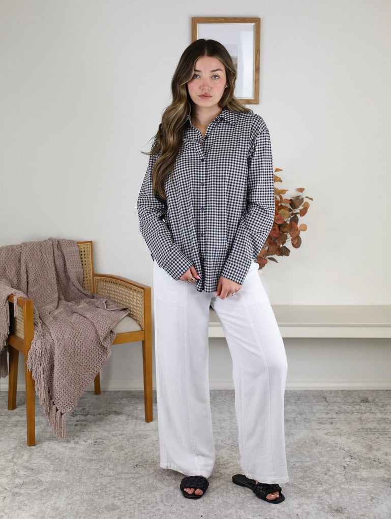 Seaport Button Up Top