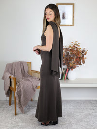 Shonda Scarf Back Sweater Maxi Dress