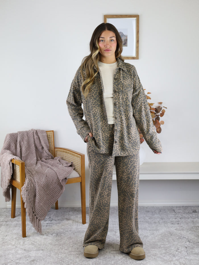 Z Supply - Hunter Leopard Knit Pant