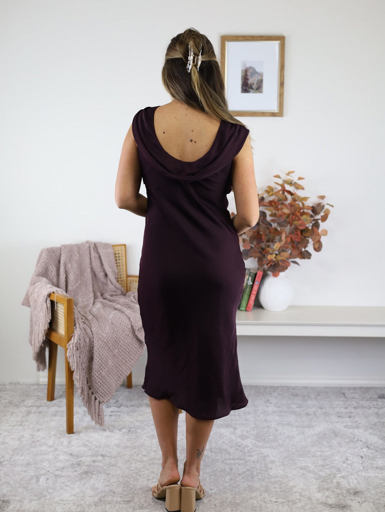 Bobbi Drape Back Midi Dress