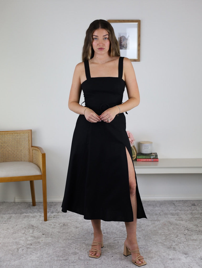 Yasmin Midi Dress - Black